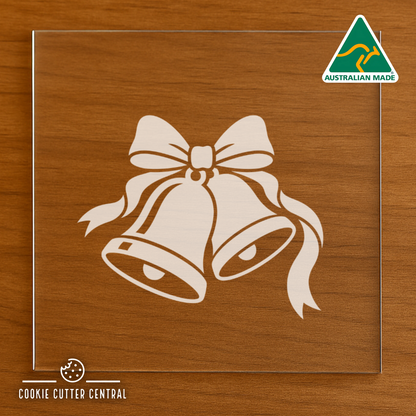 Wedding Bells Cookie Cutter and Acrylic Debosser - 6.5cm x 7.8cm