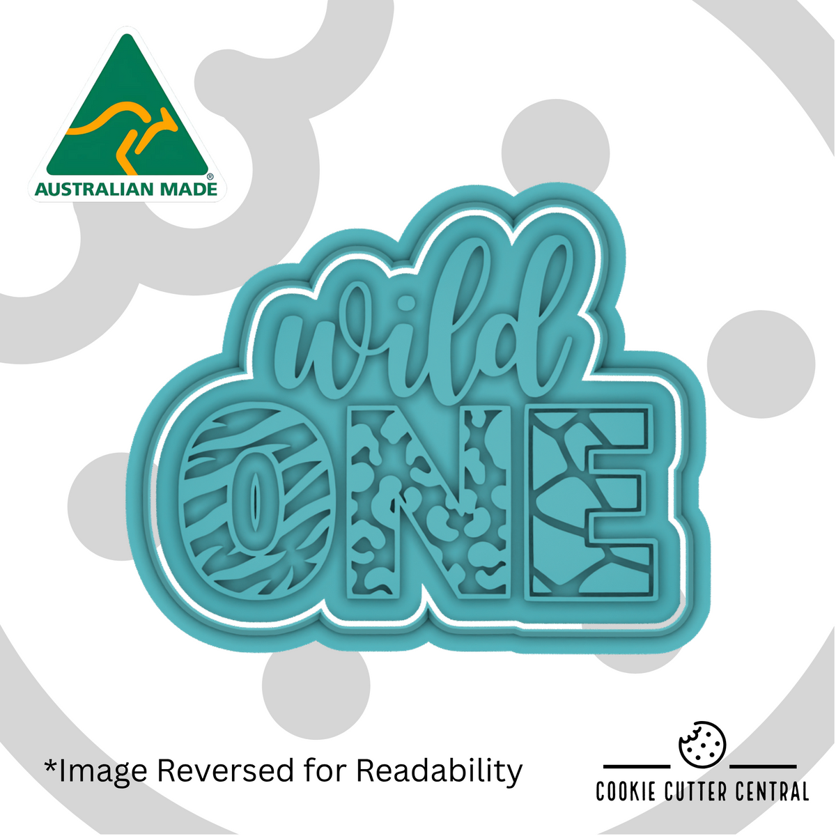 Wild One Jungle Print Cookie Cutter and Embosser - 6.7cm x 8.6cm