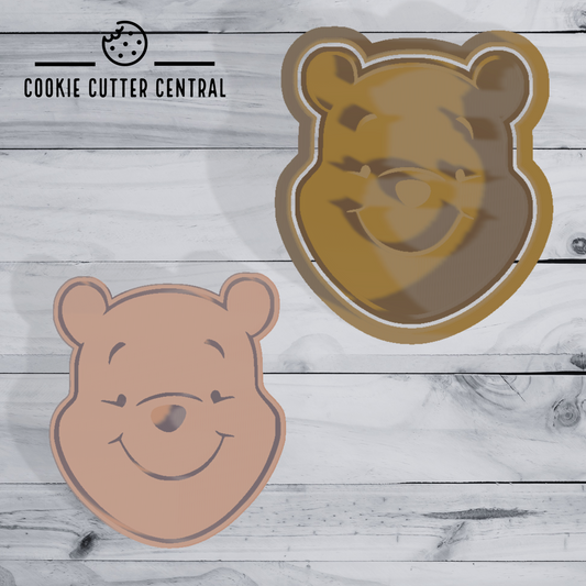 Winnie the Pooh Face Cookie Cutter and Embosser - 7cm x 6cm