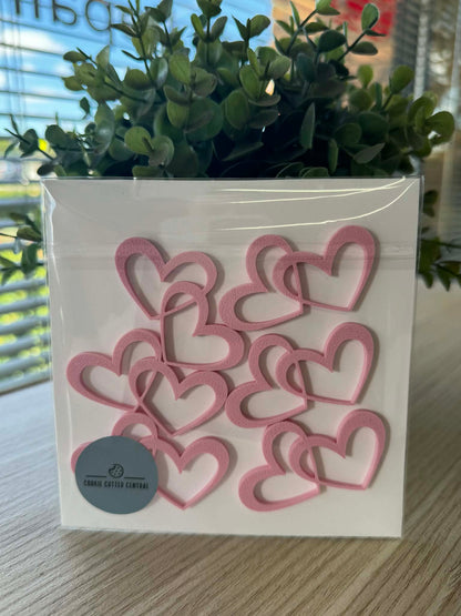 Double Heart Cupcake Toppers - 6 Pack - 5cm