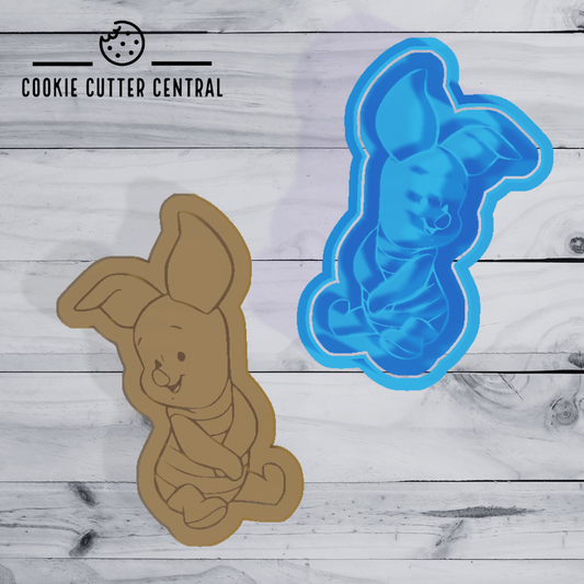 Baby Piglet Cookie Cutter and Embosser - 10.6cm x 7.4cm