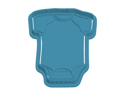 Production model preview - Baby Romper Onesie Cookie Cutter and Embosser - 7.4cm x 6cm