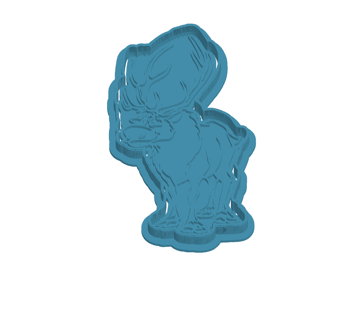 Production model preview - Disney Frozen 2 Sven Cookie Cutter and Embosser - 9.6cm x 5.6cm