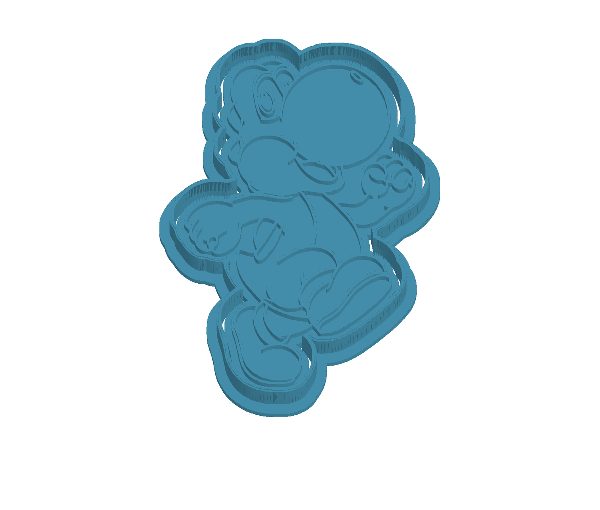 Production model preview - Yoshi Cookie Cutter and Embosser - 10.1cm x 6.9cm