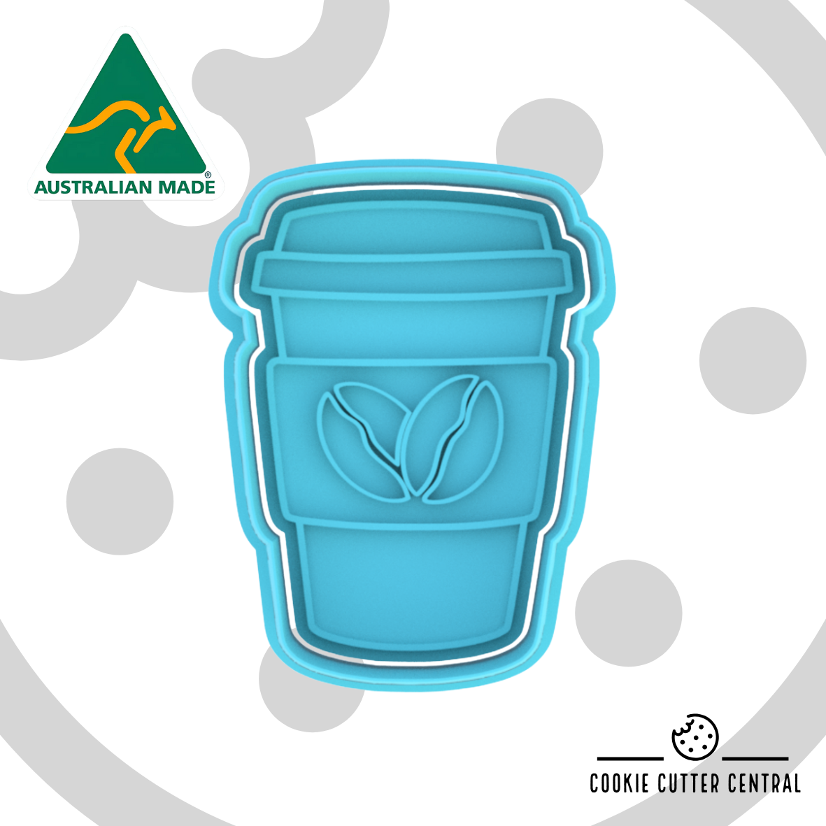 Take Away Coffee Cup Cookie Cutter and Embosser - 7.5cm x 5.5cm