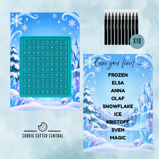 Frozen Theme Word Search Cookie Activity Set - Starter bundle