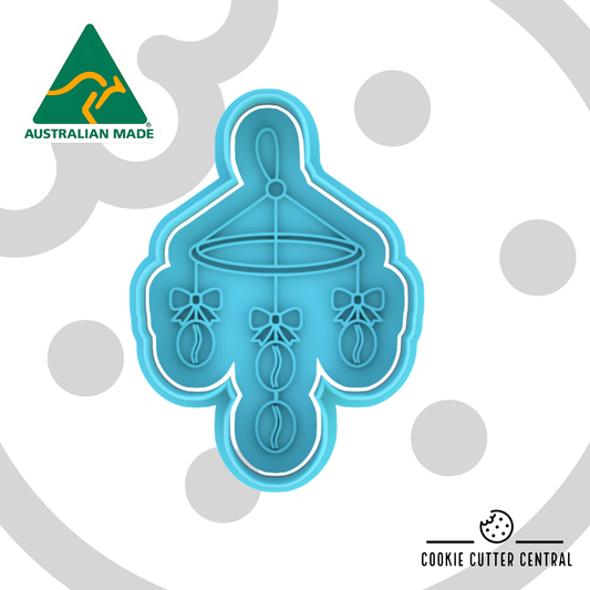 Coffee Bean Mobile Cookie Cutter and Embosser - 9cm x 6.3cm