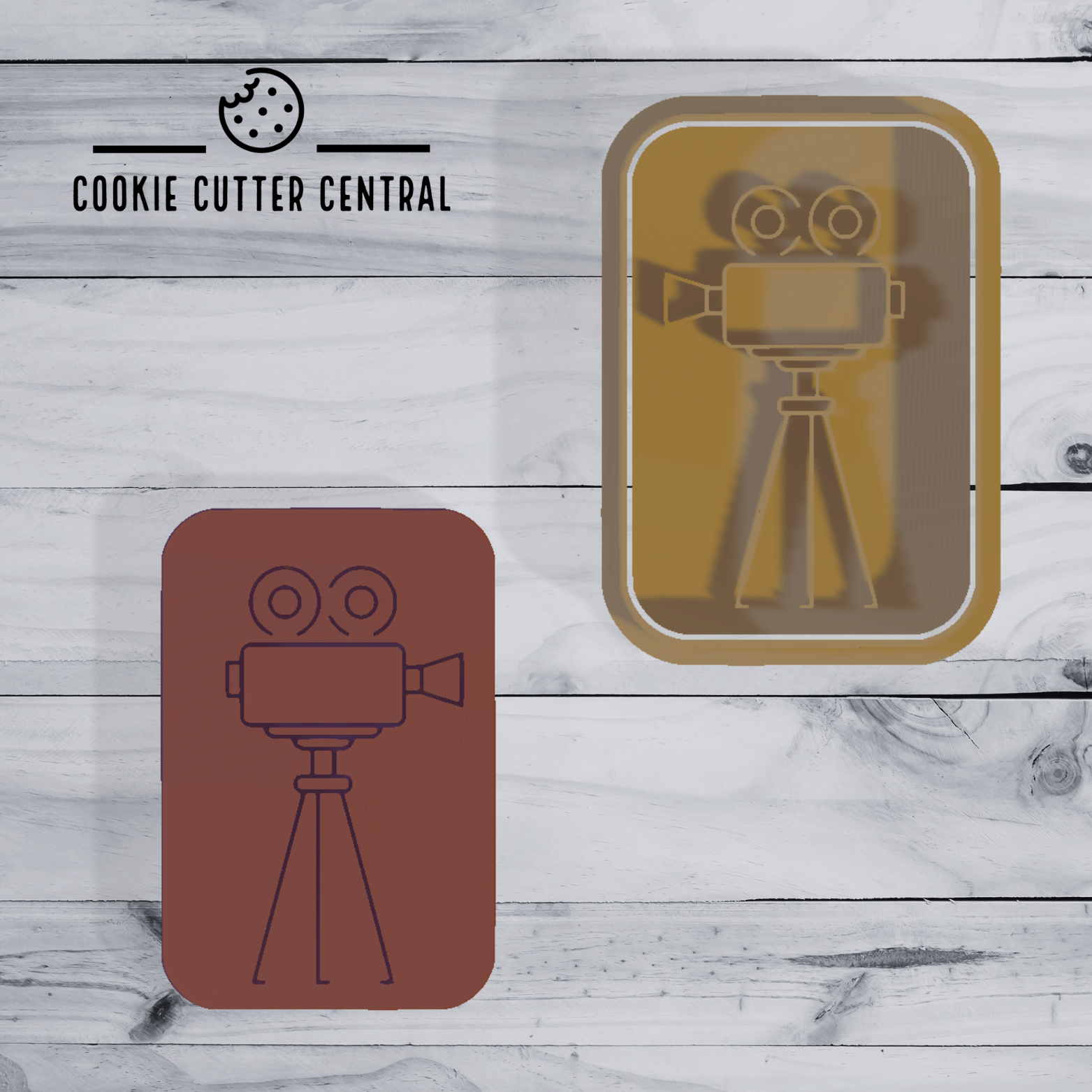 Movie Camera Cookie Cutter and Embosser - 8.2cm x 5.5cm – Cookie Cutter ...