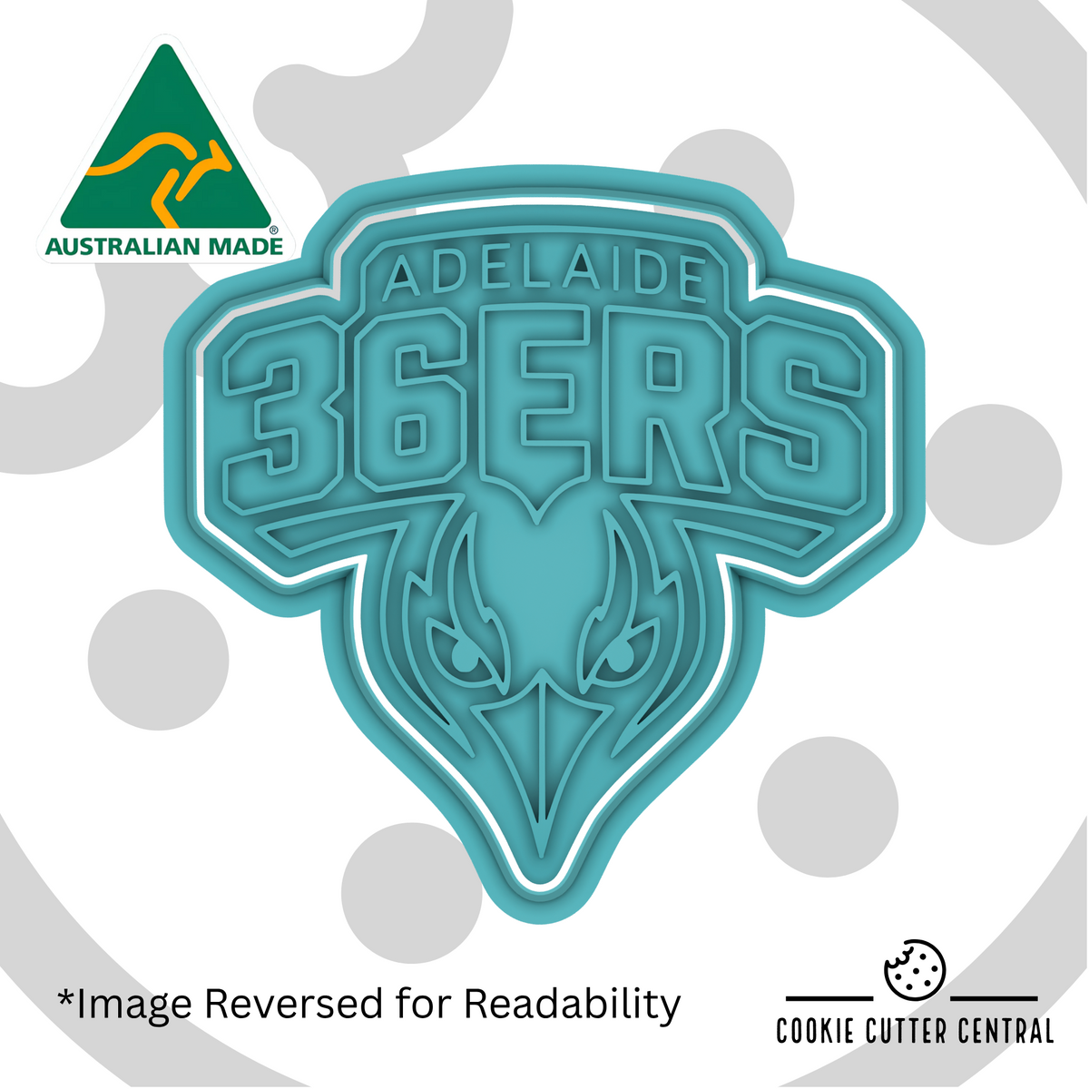 Adelaide 36ers Cookie Cutter and Embosser - 8.5cm x 8.5cm
