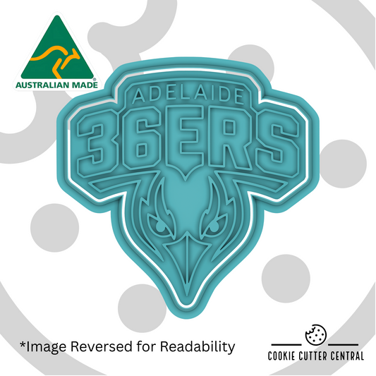 Adelaide 36ers Cookie Cutter and Embosser - 8.5cm x 8.5cm