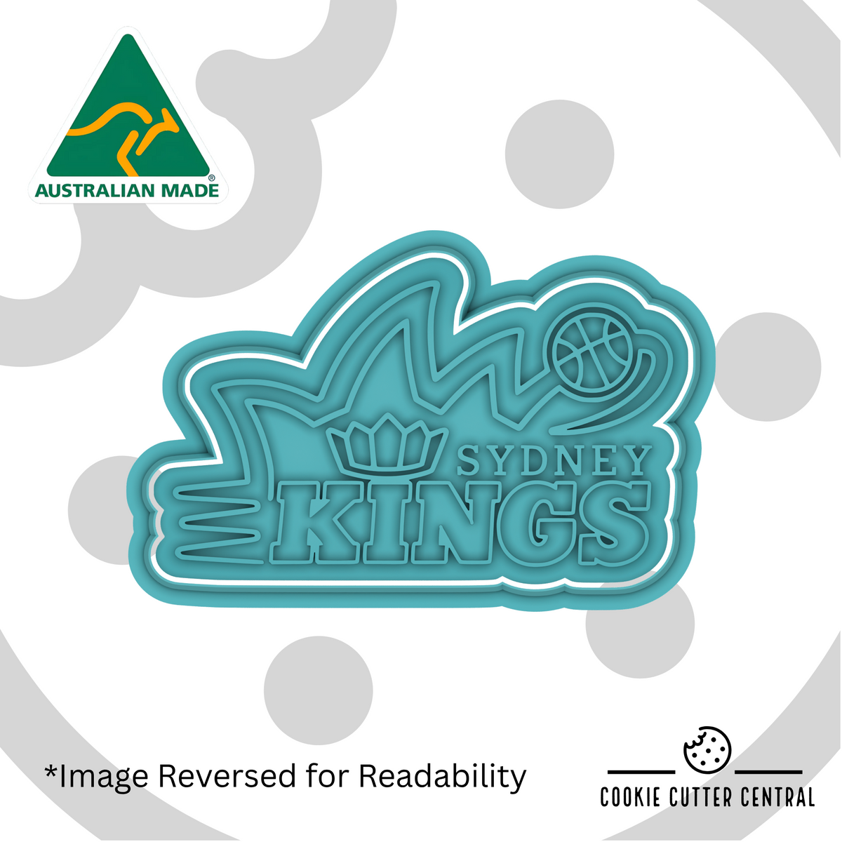 Sydney Kings Cookie Cutter and Embosser - 5.9cm x 9.7cm
