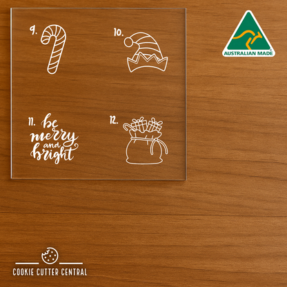24 Day Advent Calendar Mini Debosser and Cookie Cutter Set