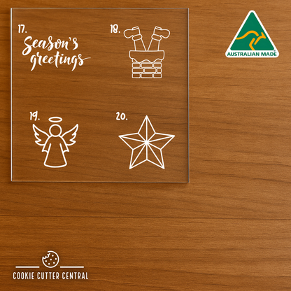 24 Day Advent Calendar Mini Debosser and Cookie Cutter Set