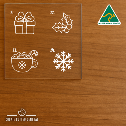 24 Day Advent Calendar Mini Debosser and Cookie Cutter Set