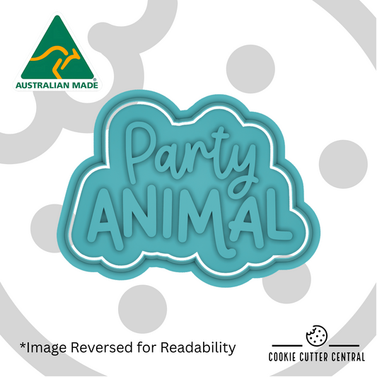 Party Animal Cookie Cutter and Embosser - 5.8cm x 8cm