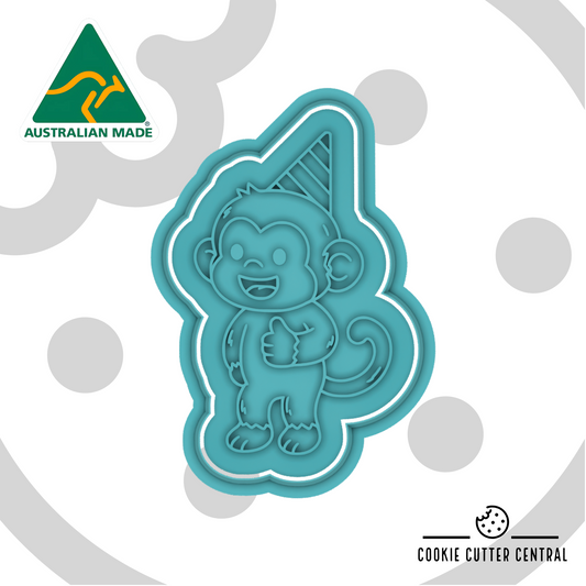 Party Monkey Cookie Cutter and Embosser - 8.7cm x 5.7cm