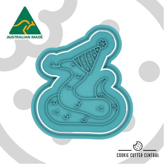 Party Snake Cookie Cutter and Embosser - 7.4cm x 6.5cm