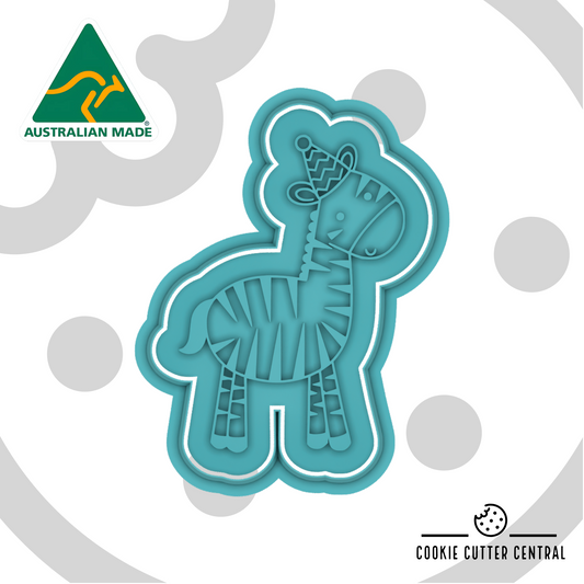 Party Zebra Cookie Cutter and Embosser - 8.7cm x 6.5cm