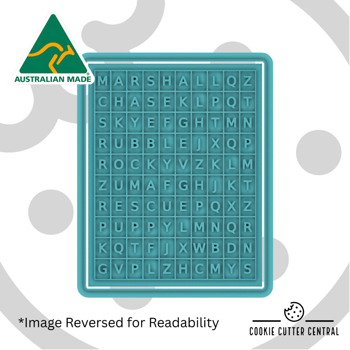 Paw Patrol Theme Word Search Cookie Activity Set - Cutter and embosser