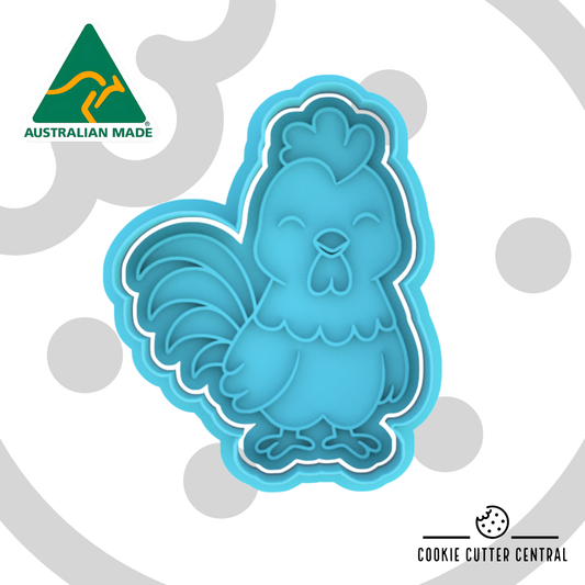 Chinese New Year - Rooster Cookie Cutter and Embosser - 8cm x 6.3cm