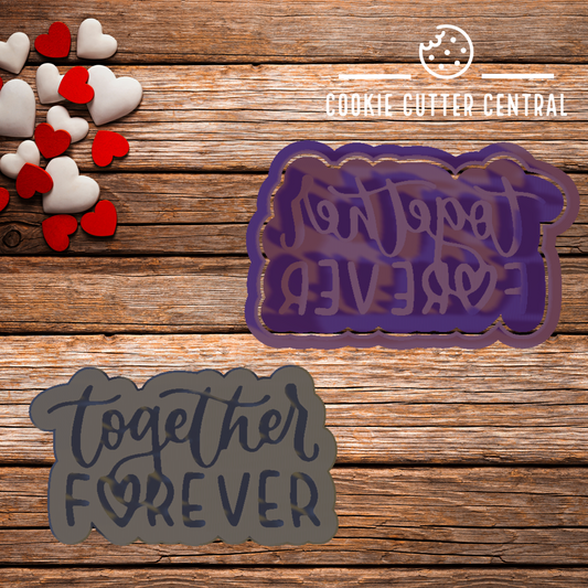 Together Forever Cookie Cutter and Embosser - 5.4cm x 9.3cm