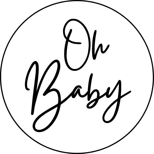 Oh Baby (Baby Shower) Cookie Cutter and Embosser - 6.5cm Round