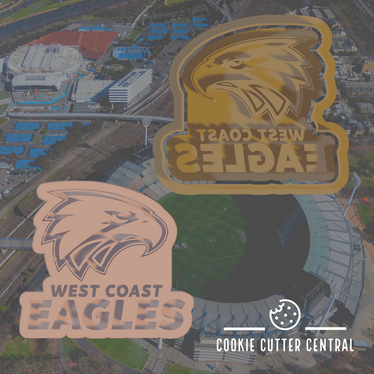 AFL West Coast Eagles Logo Cookie Cutter and Embosser - 6.1cm x 6.8cm