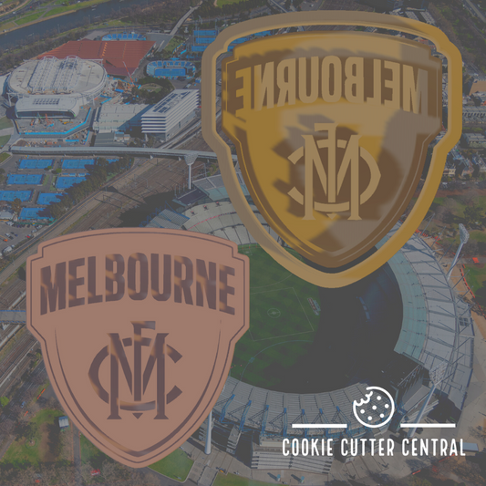 AFL Melbourne Demons Logo Cookie Cutter and Embosser - 6.8cm x 6.3cm