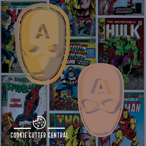 Captain America Cookie Cutter and Embosser - 8cm x 5cm