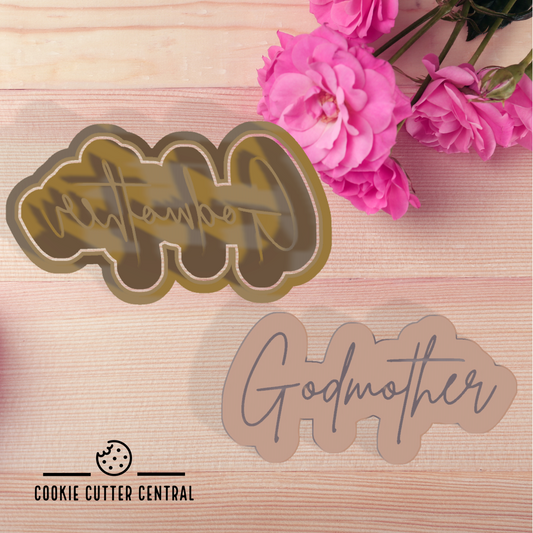 Godmother Cookie Cutter and Embosser - 5cm x 9.6cm