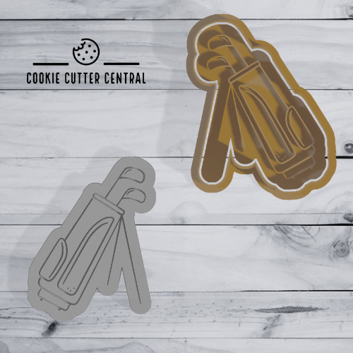 Golf Bag Cookie Cutter and Embosser - 8.2cm x 6.4cm