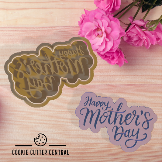 Happy Mother's Day Cookie Cutter and Embosser - 7.2cm x 9.8cm