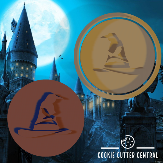 Harry Potter Hogwarts Sorting Hat Cutter and Debosser - 6.5cm Round