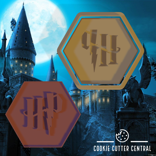 Harry Potter HP Initials Hexagonal Cookie Cutter and Debosser - 6.2cm x 7.1cm