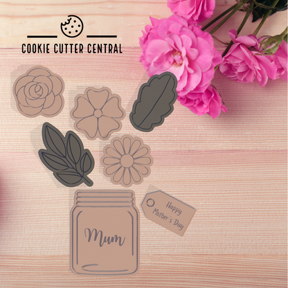 Mother's Day Mason Jar Flower Bouquet Set
