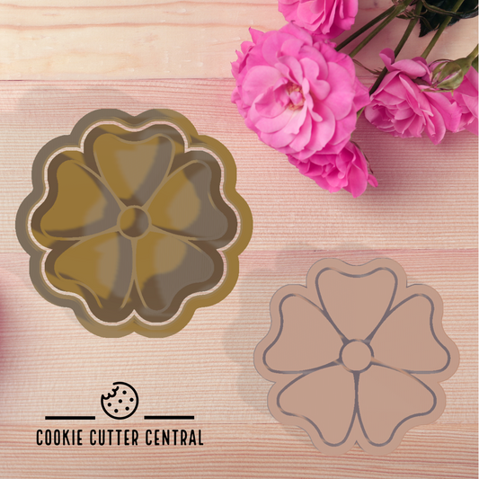 Mother's Day Flower Cookie Cutter and Embosser - 6.5cm x 6.8cm
