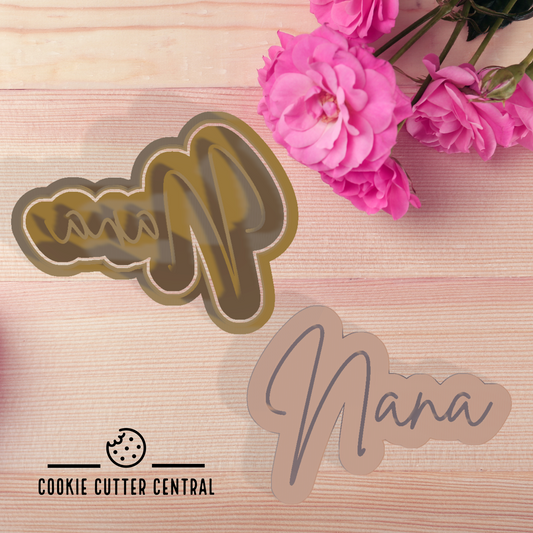 Nana Cookie Cutter and Embosser - 6.8cm x 9.1cm
