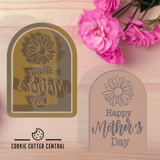 Arch Flower Happy Mother's Day Cookie Cutter and Embosser - 7.1cm x 5cm