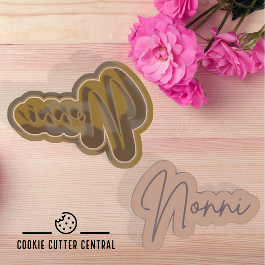 Nonni Cookie Cutter and Embosser - 6.5cm x 9.2cm
