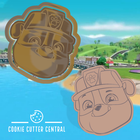 Paw Patrol - Rubble Cookie Cutter and Embosser