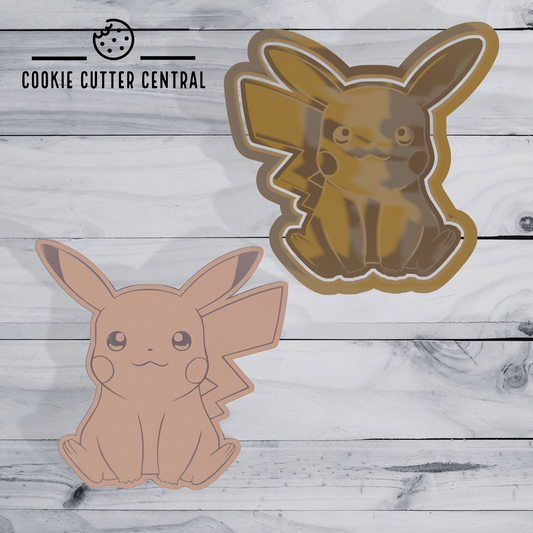 Pikachu Cookie Cutter and Embosser - 7.3cm x 7.4cm
