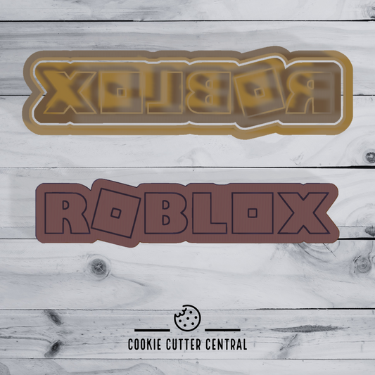 Roblox Logo Cookie Cutter and Embosser - 2.9cm x 12.8cm
