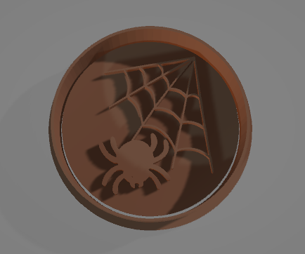 Halloween Spider Cookie Cutter and Embosser - 6.5cm Round