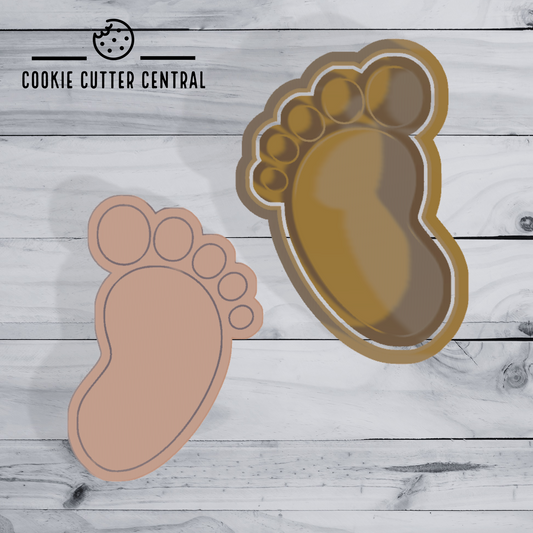 Footprint Cookie Cutter and Embosser - 8.5cm x 5.8cm