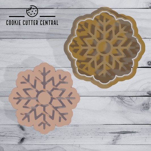 Snowflake Cookie Cutter and Embosser - 6.9cm x 6.9cm