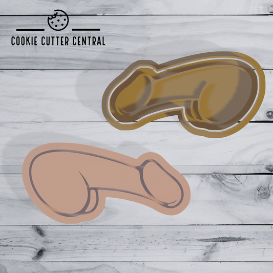 Penis Cookie Cutter and Embosser - 4.6cm x 9.6cm