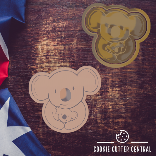 Koala Cookie Cutter and Embosser - 6.7cm x 7.2cm