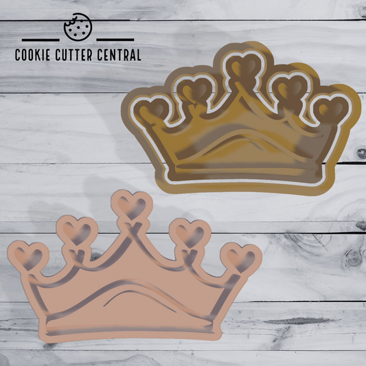 Crown (Design 4) Cookie Cutter and Embosser - 5.5cm x 9.2cm